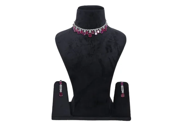 Pink_Stone_Crystal_Necklace_And_Earrings_Jewelry_Set_For_Women