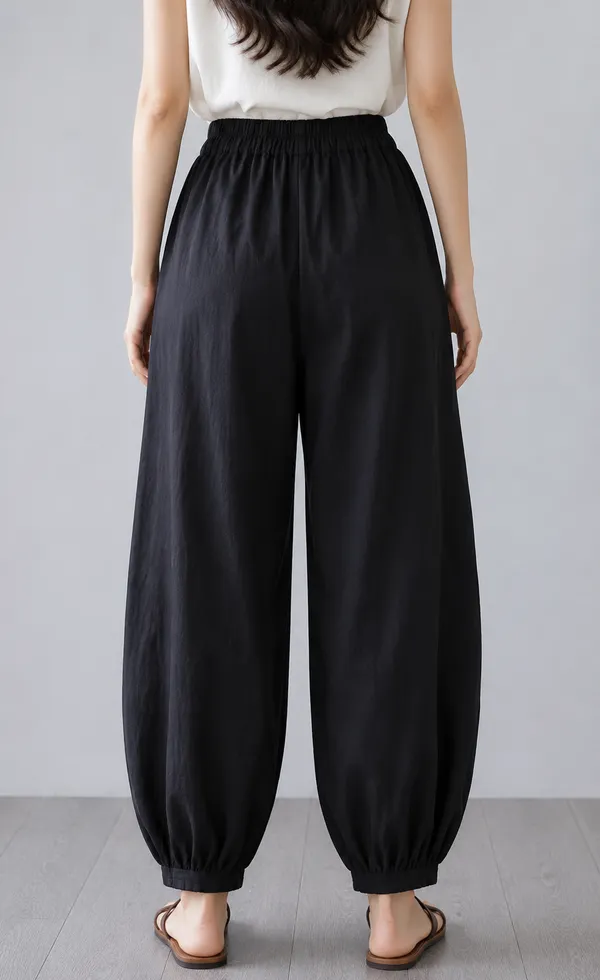 Women_Black_Plazzo_Cotton
