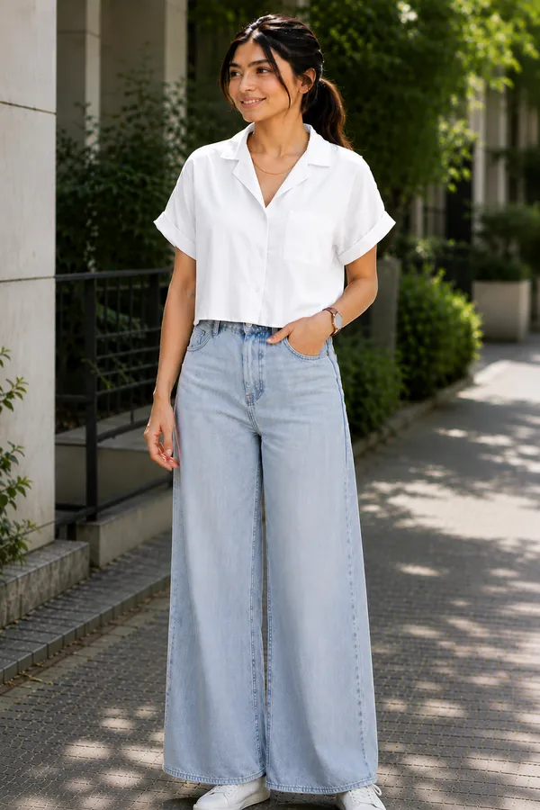 Women_Stylish_Solid_White_Collared_Crop_Shirt_|_Half_Sleeve_Casual_Top_for_Women