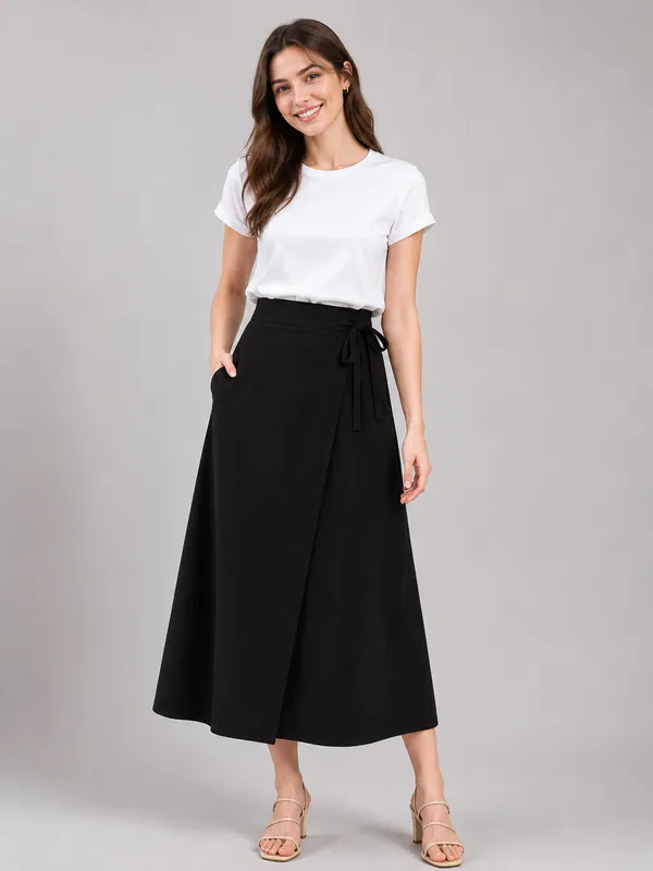 Women_Wrap-Around_A-Line_Midi_Skirt_with_Tie_Waist_|_Stylish_Casual_&_Western_Wear