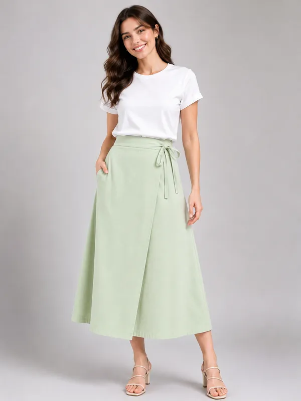 Women_Wrap-Around_A-Line_Midi_Skirt_with_Tie_Waist_|_Stylish_Casual_&_Western_Wear