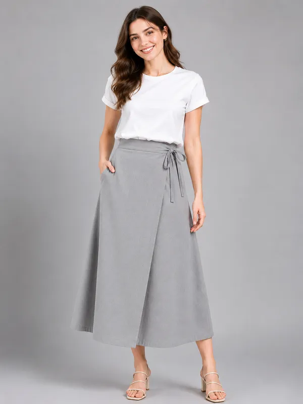 Women_Wrap-Around_A-Line_Midi_Skirt_with_Tie_Waist_|_Stylish_Casual_&_Western_Wear