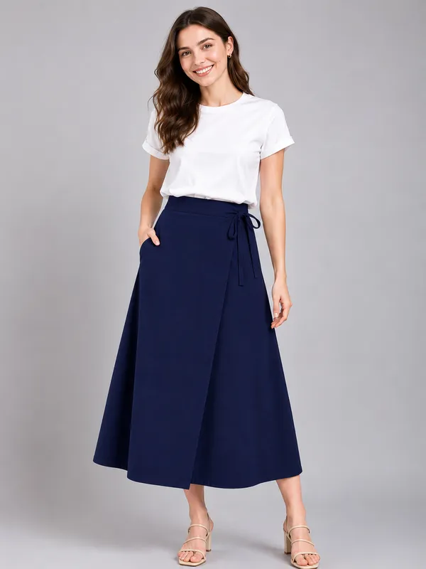 Women_Wrap-Around_A-Line_Midi_Skirt_with_Tie_Waist_|_Stylish_Casual_&_Western_Wear