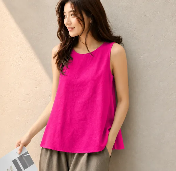Women's_Sleeveless_A-Line_Top_|_Round_Neck_Casual_Summer_Tunic