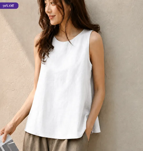 Women's_Sleeveless_A-Line_Top_|_Round_Neck_Casual_Summer_Tunic