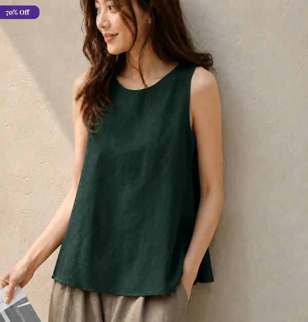 Women's_Sleeveless_A-Line_Top_|_Round_Neck_Casual_Summer_Tunic