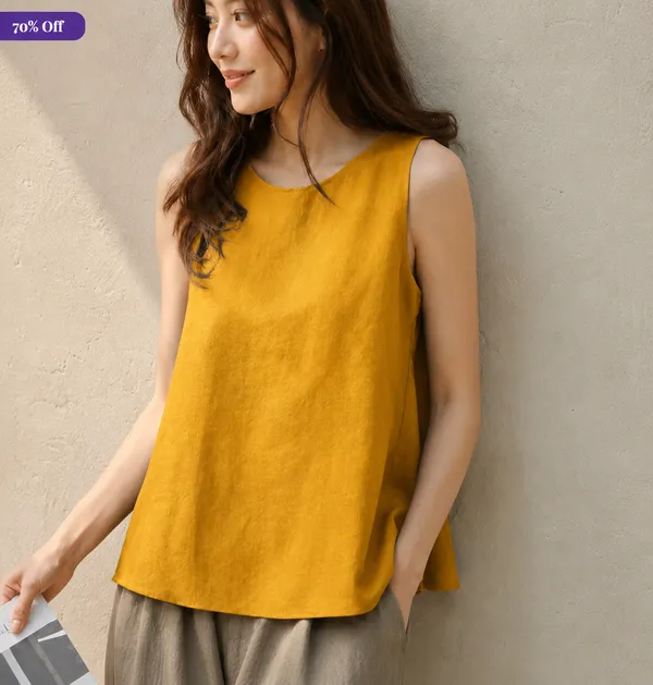 Women's_Sleeveless_A-Line_Top_|_Round_Neck_Casual_Summer_Tunic
