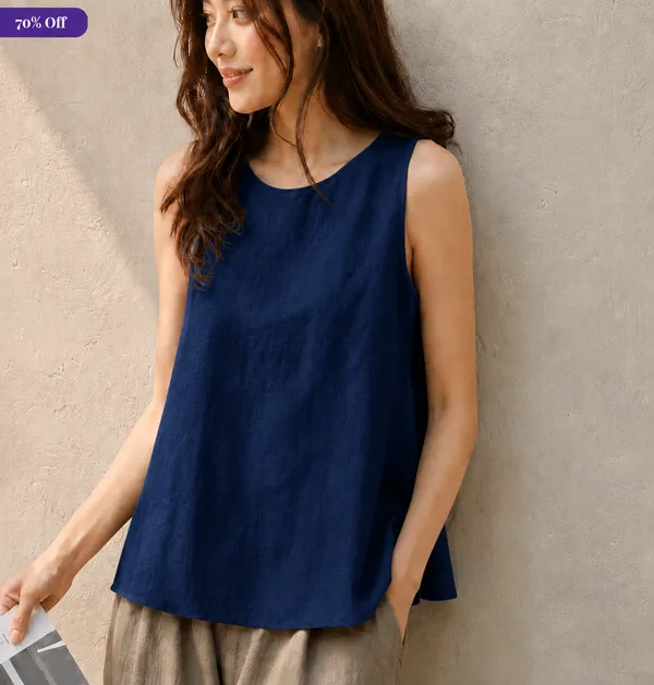 Women's_Sleeveless_A-Line_Top_|_Round_Neck_Casual_Summer_Tunic