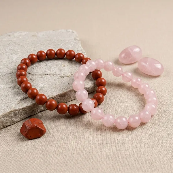 Love_&_Strength_Crystal_Bracelet_Combo_for_Men_&_Women_|_Natural_Rose_Quartz_&_Red_Jasper_Gemstone_Bracelets_|_Self-Love,_Emotional_Healing,_Confidence_&_Grounding_Energy_Bracelet_Set
