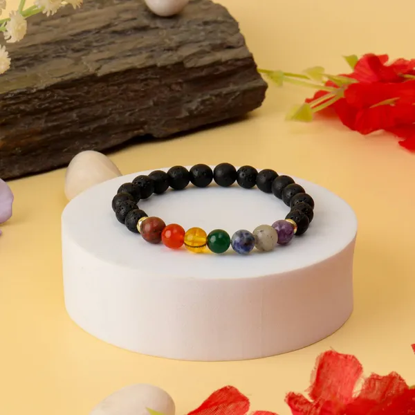 7_Chakra_Black_Lava_Stone_Bracelet_for_Men_&_Women_|_Natural_Healing_Crystal_Beaded_Bracelet_|_Chakra_Balancing,_Protection,_Meditation_&_Positive_Energy_Bracelet_|_Handmade_Stretch_Spiritual_Wellness_Jewelry