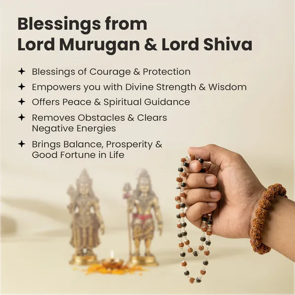 Karungali_Rudraksha_Silver_Cap_108_Bead_Prayer_Mala