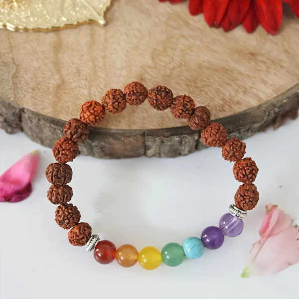 7_Chakra_Rudraksha_&_Black_Lava_Stone_Bracelet_Combo_for_Men_&_Women_|_Spiritual_Protection,_Chakra_Balancing_&_Positive_Energy_Bracelet_Set_|_Handmade_Healing_Crystal_Jewelry
