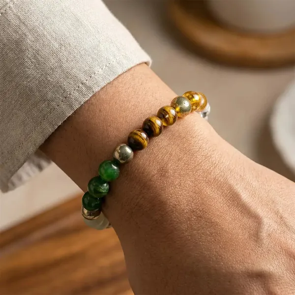 Dhanyog_Bracelet_for_Men_&_Women_|_Citrine,_Tiger_Eye,_Green_Aventurine,_Green_Jade,_Pyrite_&_Sphatik_Crystal_Bracelet_|_Wealth,_Prosperity,_Success_&_Positive_Energy_Bracelet_|_Handmade_Gemstone_Jewelry