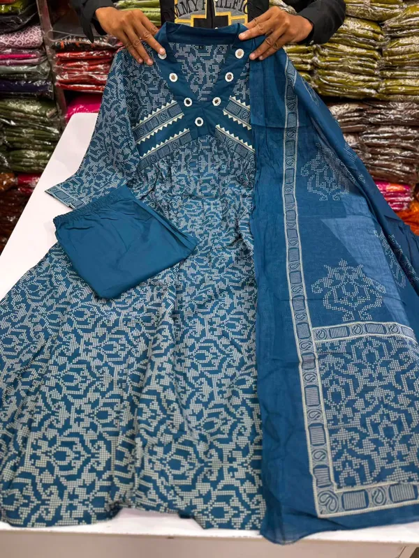 Anarkali_Kurta_Pant_Dupatta_set_with_Original_Mirror_Work