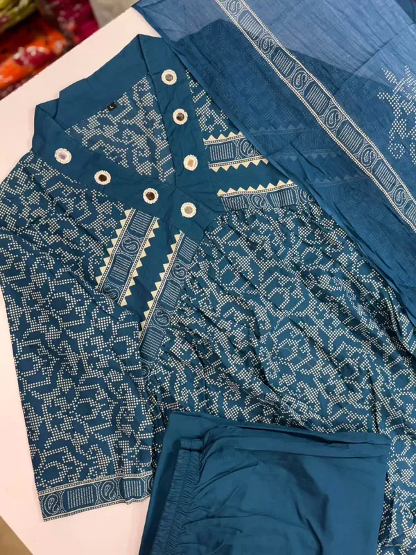 Anarkali_Kurta_Pant_Dupatta_set_with_Original_Mirror_Work