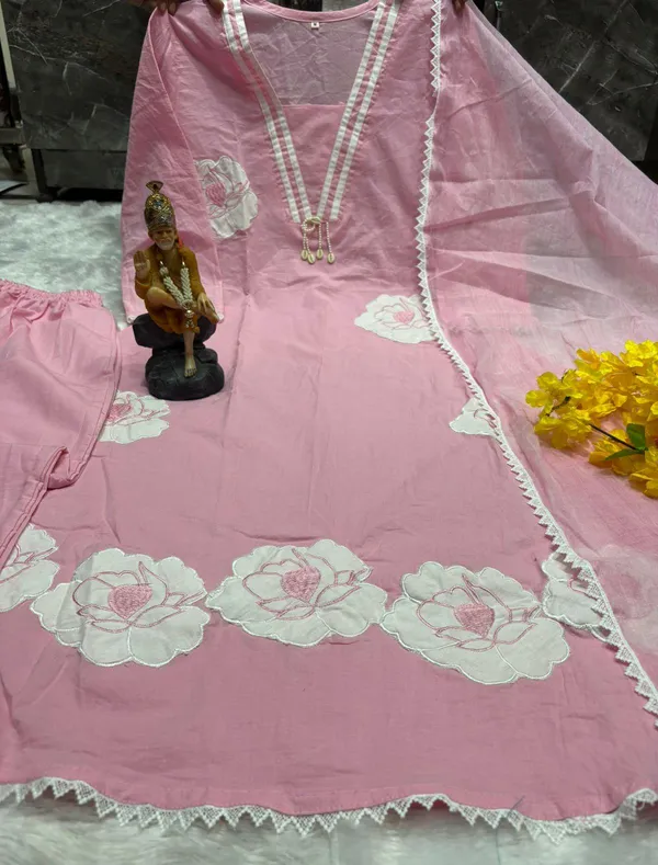 Pink_Anarkali_Embroidery_Patch_Work_Kurta_Pant_with_Dupatta_Set