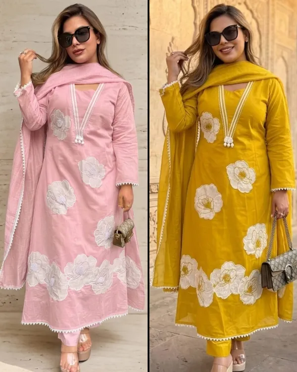 Pink_Anarkali_Embroidery_Patch_Work_Kurta_Pant_with_Dupatta_Set