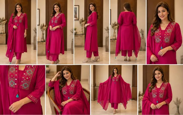Beautiful_Rani_color__cotton_kurta_set_
