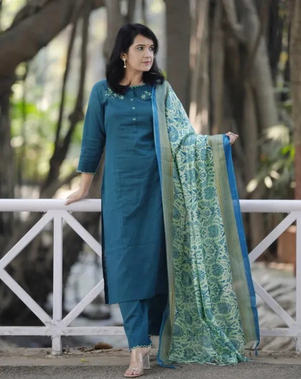 Blue_Trendy_Design_Cotton_Suit_Set