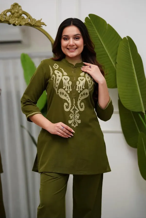 Elegant_Olive_Green_Cotton_Cord_Set