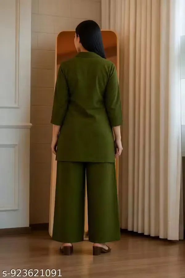Green_Color_Cotton_Slub_Co-Ord_Set