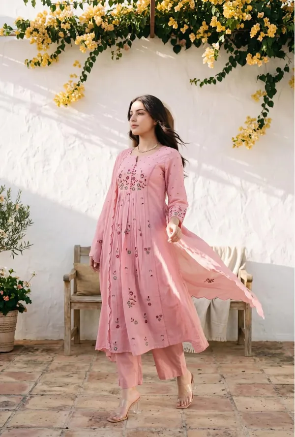 PINK_COLOR_ANARKALI_EMBROIDERY__KURTA_PANT_WITH_DUPPATA_SET_