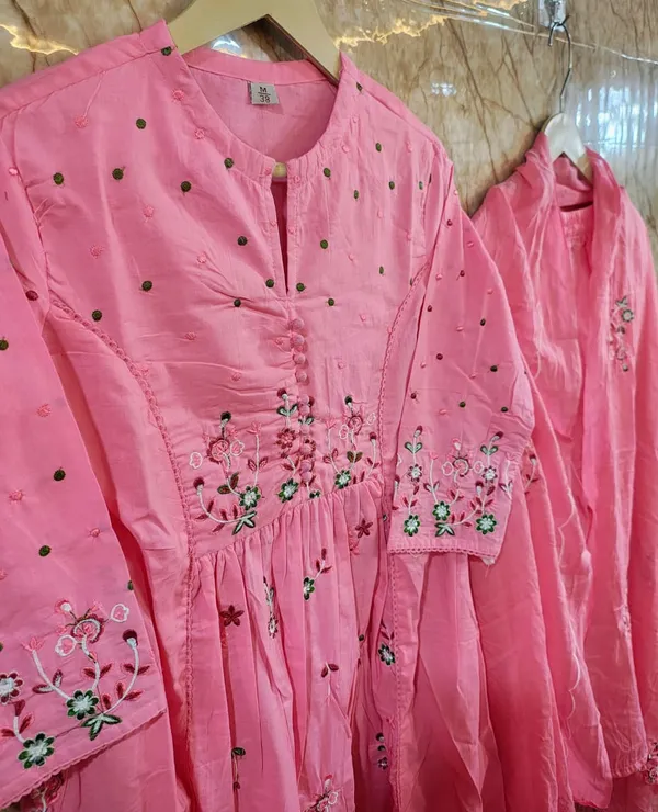 PINK_COLOR_ANARKALI_EMBROIDERY__KURTA_PANT_WITH_DUPPATA_SET_