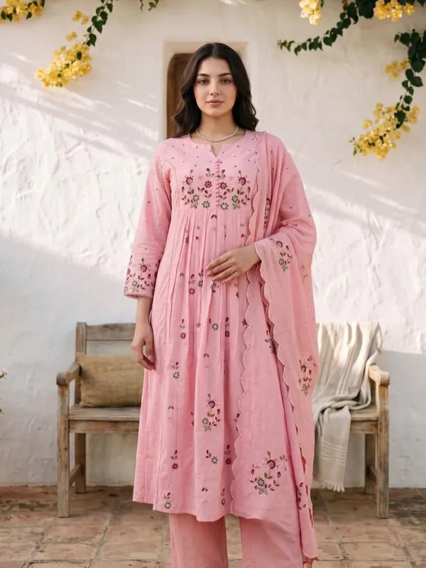 PINK_COLOR_ANARKALI_EMBROIDERY__KURTA_PANT_WITH_DUPPATA_SET_