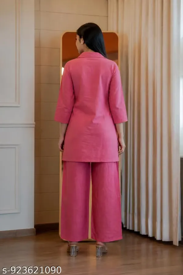 Pink_Color_Cotton_Slub_Co-Ord_Set