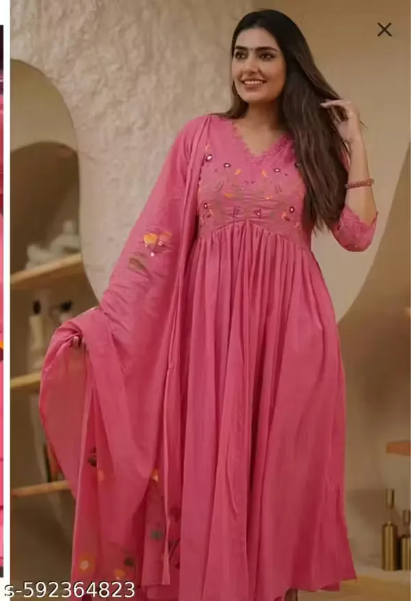 Pink_Pure_Cotton_Kurta_and_Pants_with_Dupatta