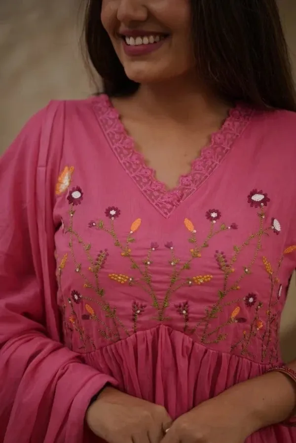 Pink_Pure_Cotton_Kurta_and_Pants_with_Dupatta