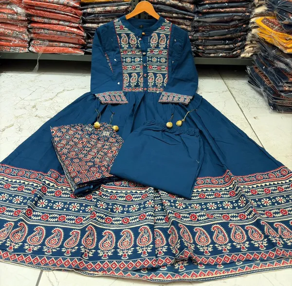 Premium_Cotton_12_Kali_Anarkali_Set_with_Dupatta
