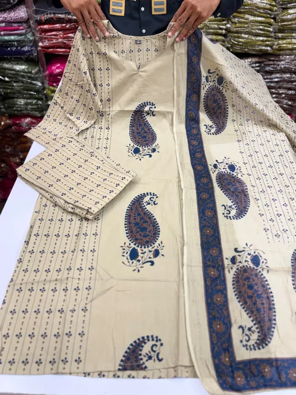 Premium_Cotton_Kurti_Pant_Dupatta_Set