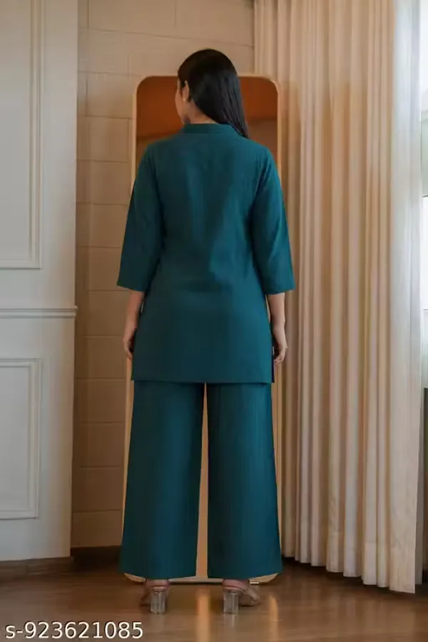 Rama_Green_Color_Cotton_Slub_Co-Ord_Set