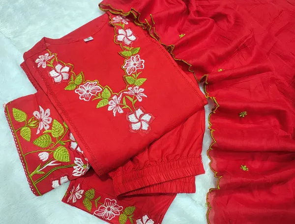Red_Premium_Embroidered_Cotton_Flared_Suit_Set