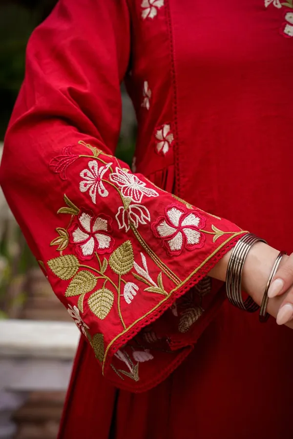 Red_Premium_Embroidered_Cotton_Flared_Suit_Set