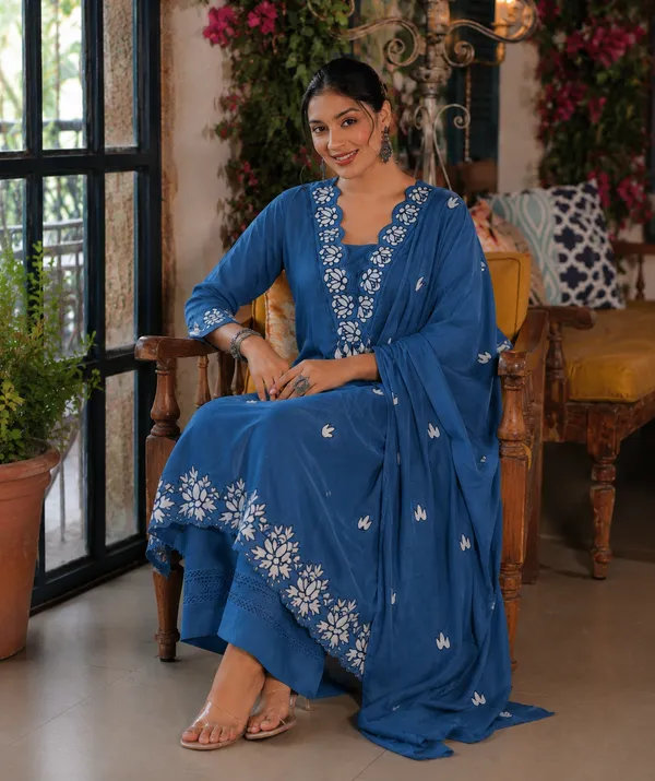 Regal_Blue_Cotton_Kurti_Set_with_Dupatta