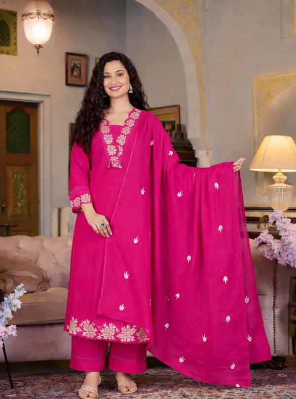 Regal_Pink_Cotton_Kurti_Set_with_Dupatta