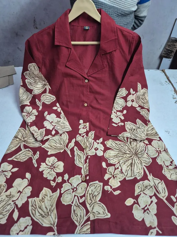 Women's_Wine_Floral_Chanderi_Co-Ord_Set