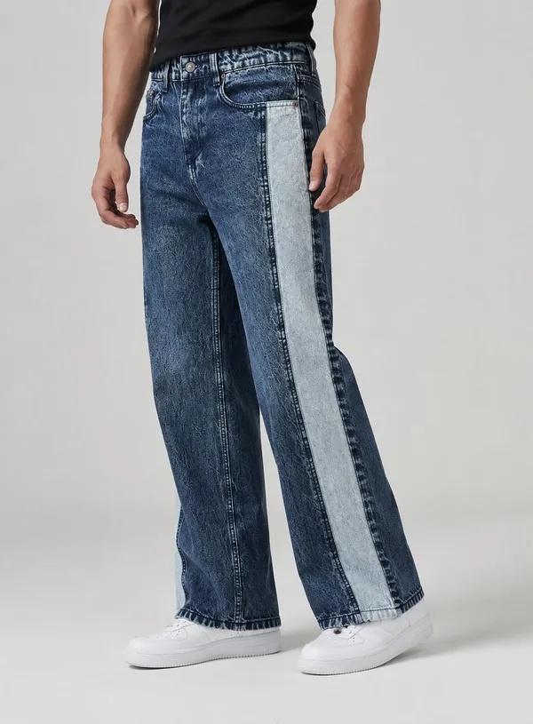 Dark_Blue_Contrast_Panel_Wide-Leg_Jeans