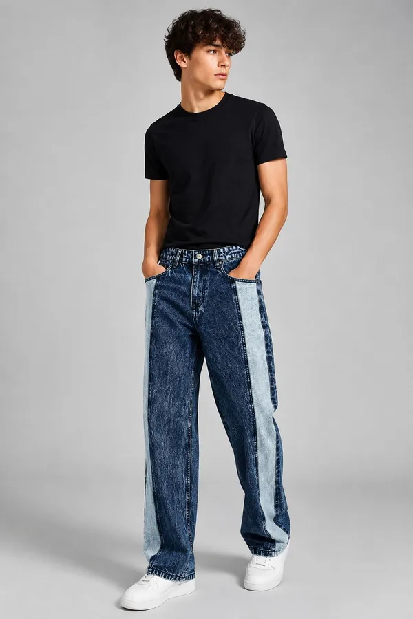 Dark_Blue_Contrast_Panel_Wide-Leg_Jeans