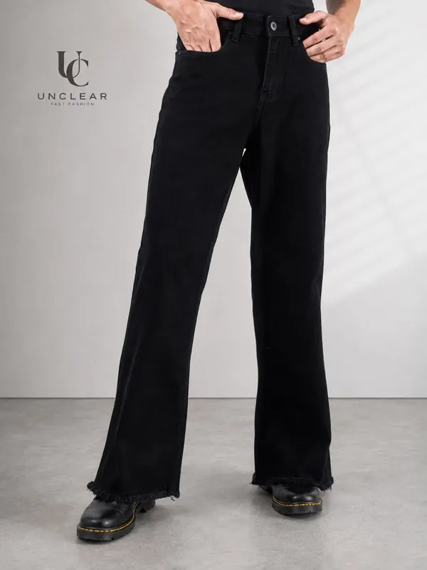 Men’s_Black_Bootcut_Raw-Hem_Jeans