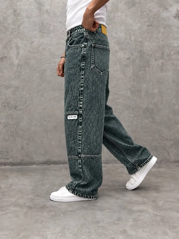 UNCLEAR_RELAXED_FIT_DENIM_PISTA_GREEN