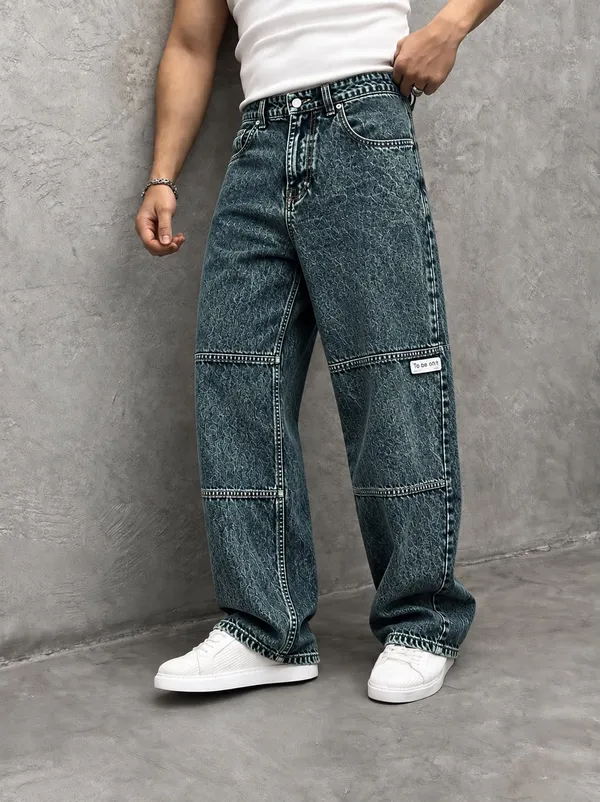UNCLEAR_RELAXED_FIT_DENIM_PISTA_GREEN