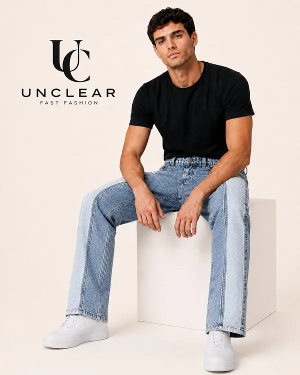 UNCLEAR_Light_Blue_Wide-Leg_Jeans
