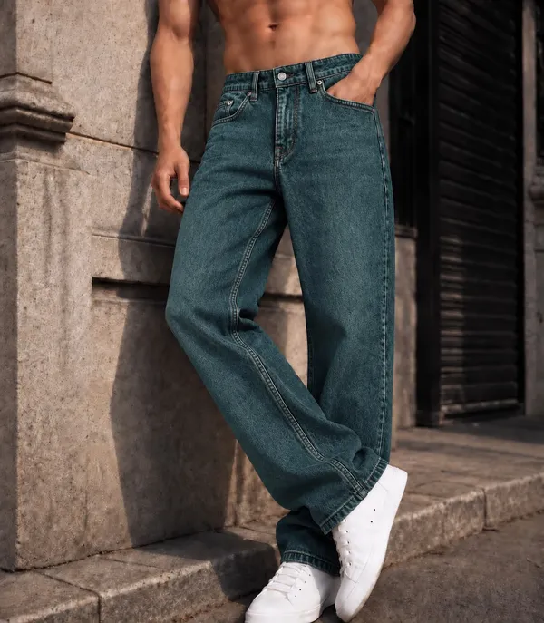UNCLEAR_RELAXED_FIT_DENIM_PISTA_GREEN_MJ-0013