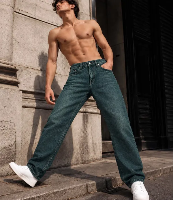 UNCLEAR_RELAXED_FIT_DENIM_PISTA_GREEN_MJ-0013