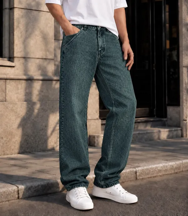 UNCLEAR_RELAXED_FIT_DENIM_PISTA_GREEN-MJ-0100CP