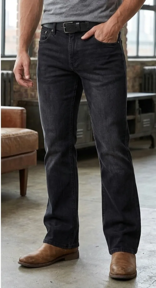 Black_Denim_Bootcut_Jeans_For_Men