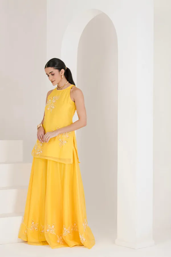 Yellow_Hand_Embroidered_Organza_Sharara_Set